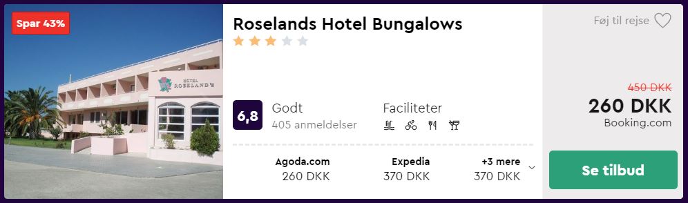 Roselands Hotel Bungalows - Kos i Grækenland