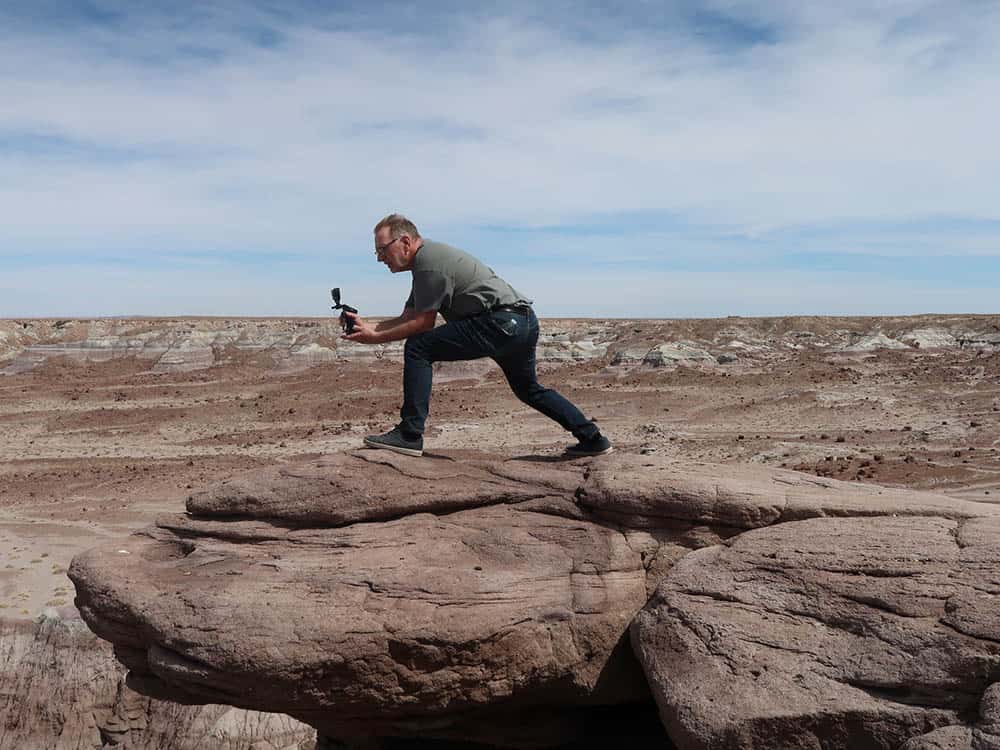 Michael i Petrified Forest Nationalpark