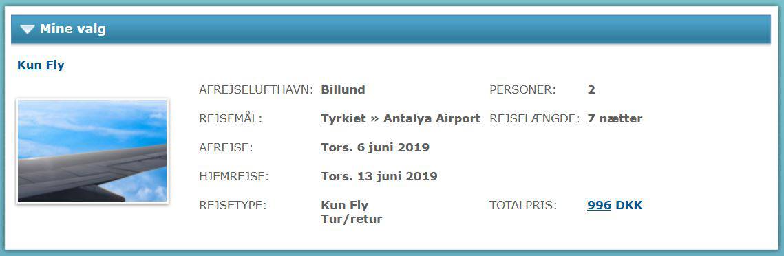 Flybilletter fra Billund til Antalya - Tyrkiet