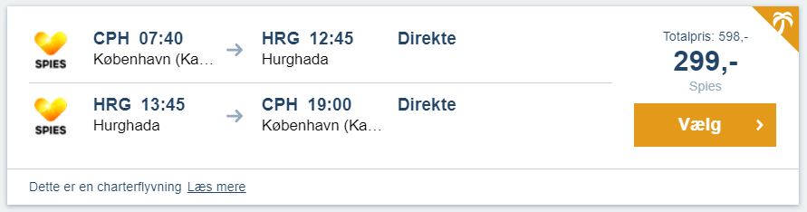 Flybilletter fra København til Hurghada - Egypten