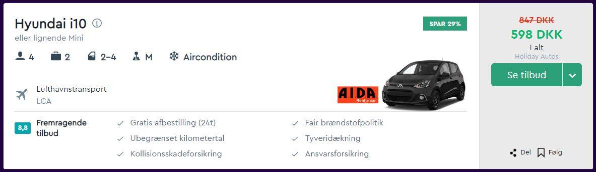 Lejebil på Cypern