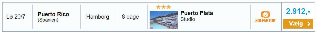 Charterferie i Puerto Plata på Gran Canaria i Spanien