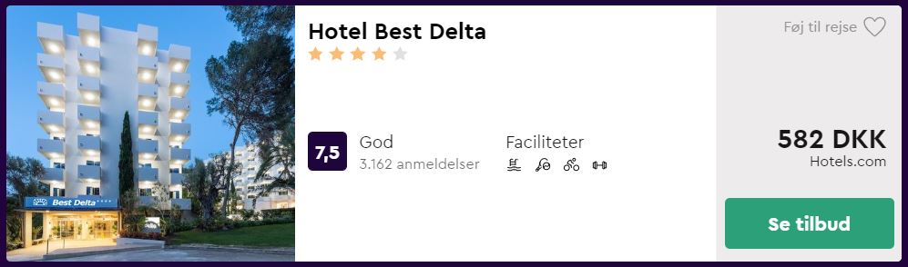 Hotel Best Delta - Mallorca i Spanien