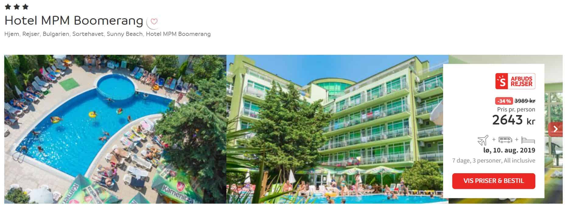 Hotel MPM Boomerang - Sunny Beach i Bulgarien