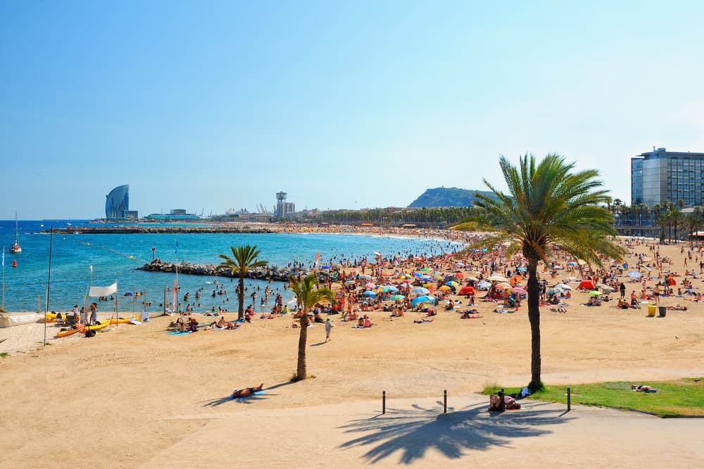 Stranden i Barcelona - Spanien