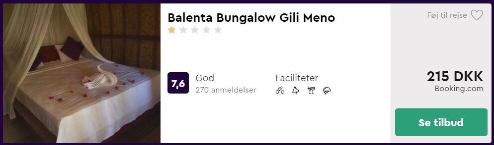 Balenta Bungalow Gili Meno - Bali
