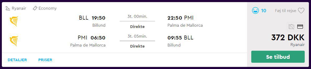 Billige flybilletter til Mallorca