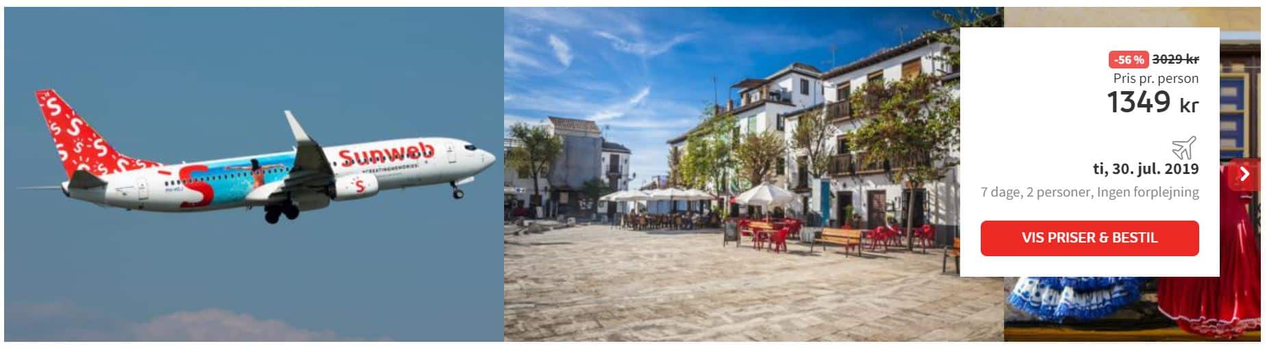 Flybilletter til Malaga i Spanien