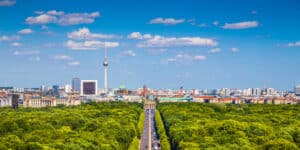 Panorama over Tiergarten i Berlin - Tyskland