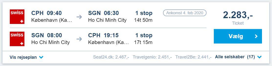 Billige flybilletter til Ho Chi Minh City i Vietnam