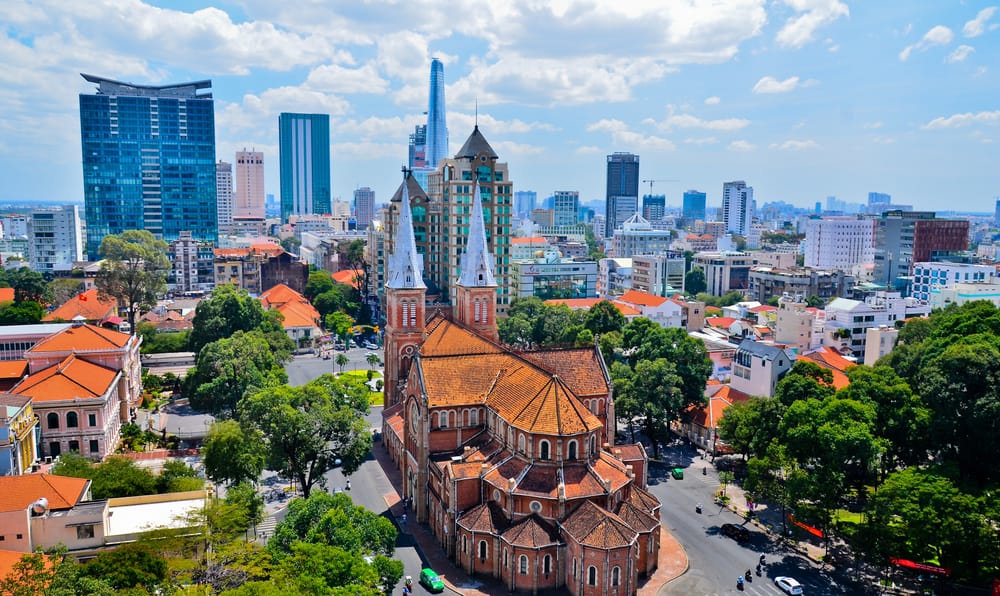 Notre Dame katedralen - Ho Chi Minh City i Vietnam